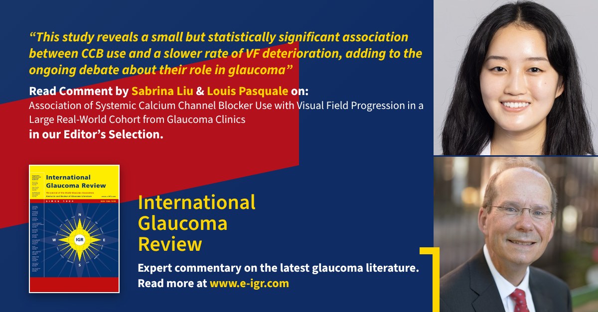 This study reveals a small but statistically significant association between CCB use and a slower rate of VF deterioration, adding to the ongoing debate about their role in glaucoma.